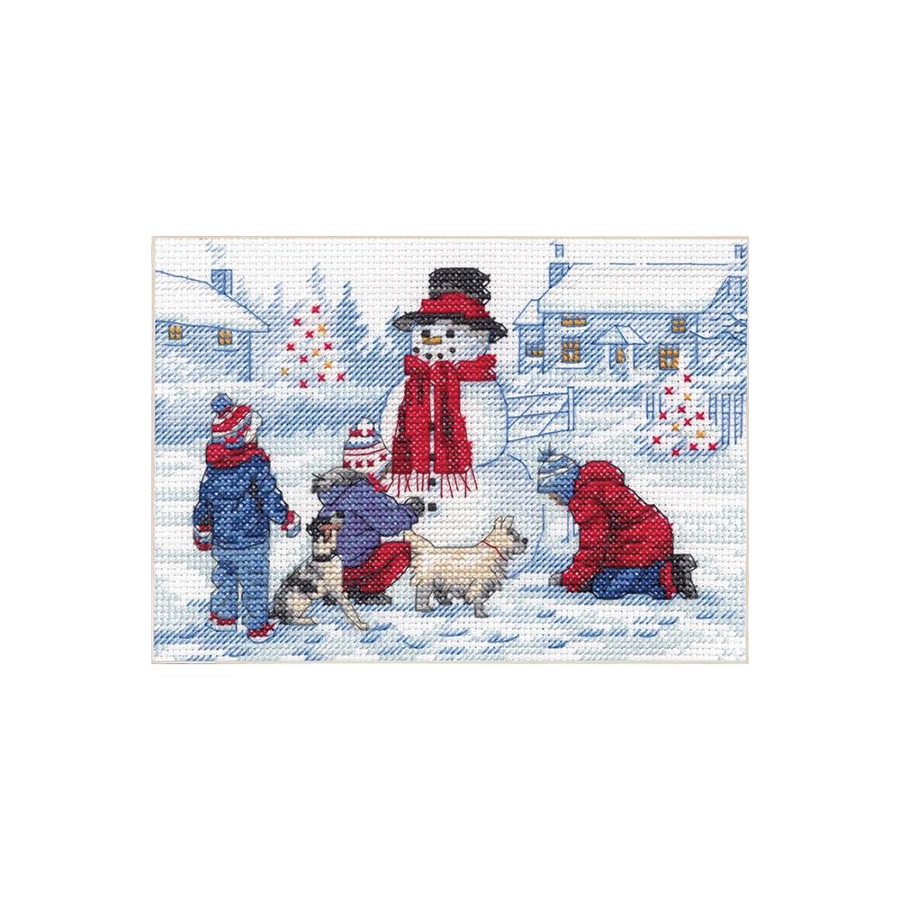 Building A Snowman Counted Cross Stitch Kit